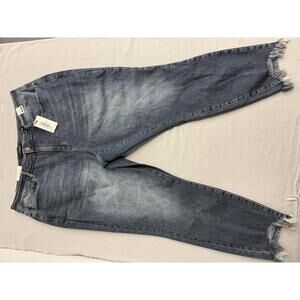 Judy Blue Jeans Mid-Rise Shark Bite Hem Skinny NWT Size 24W